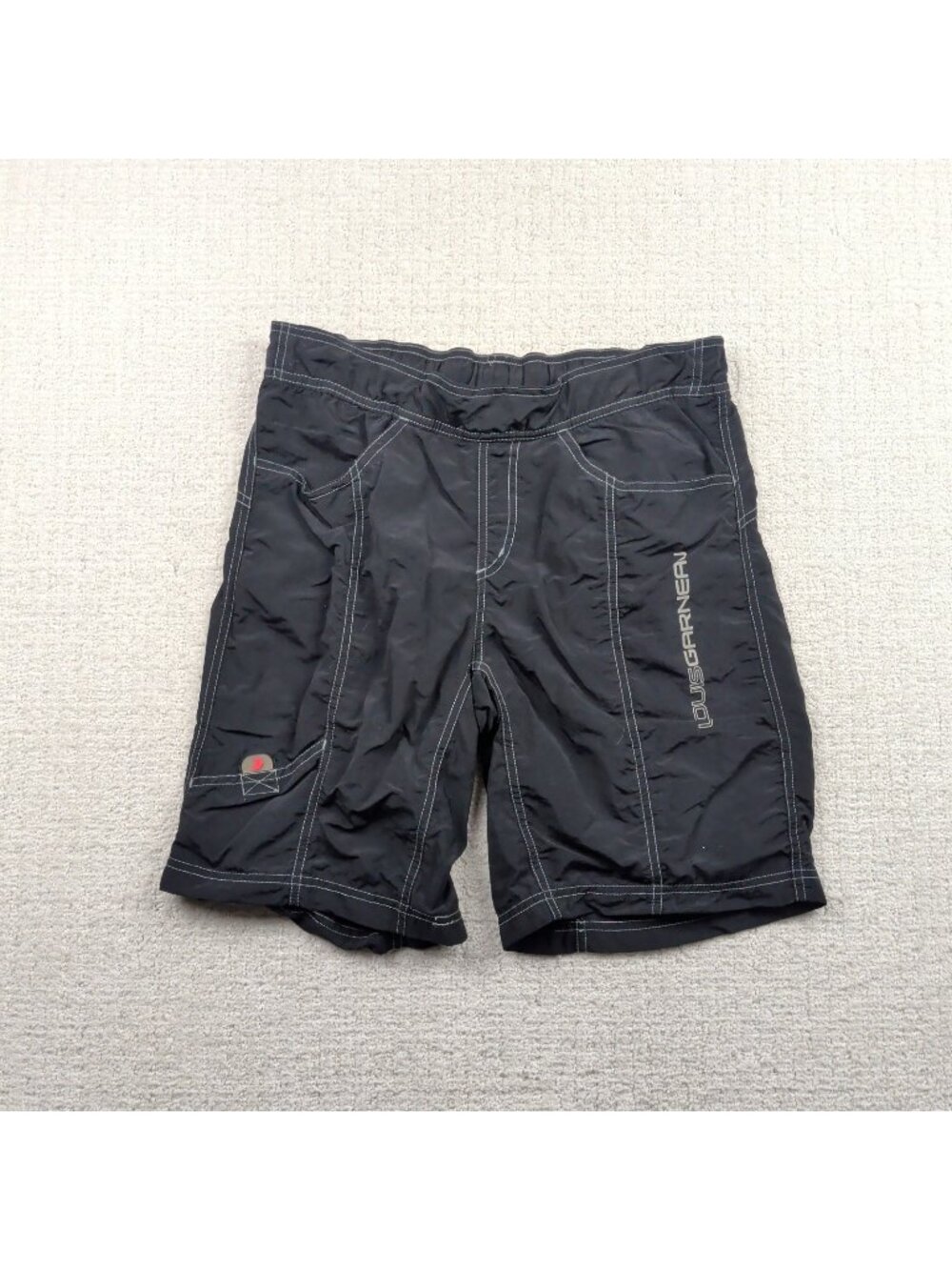 VTG Louis Garneau Cycling Shorts Womens Sz S Black MTB Mountain Bike Gorpcore